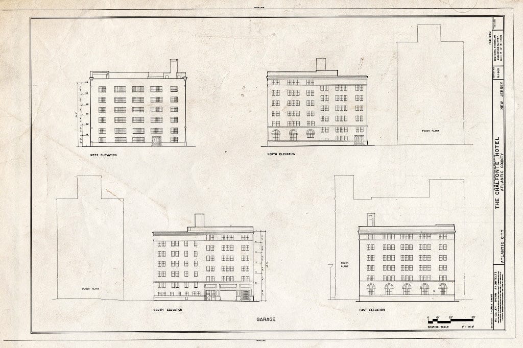 Blueprint HABS NJ,1-ATCI,4- (Sheet 17 of 19) - Chalfonte Hotel, Pacific & North Carolina Avenues, Atlantic City, Atlantic County, NJ