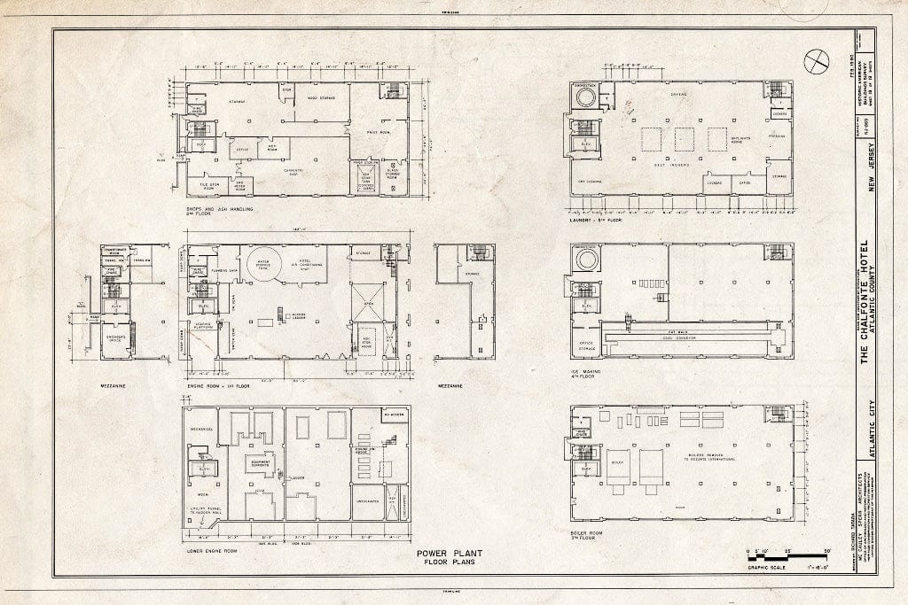 Blueprint HABS NJ,1-ATCI,4- (Sheet 18 of 19) - Chalfonte Hotel, Pacific & North Carolina Avenues, Atlantic City, Atlantic County, NJ
