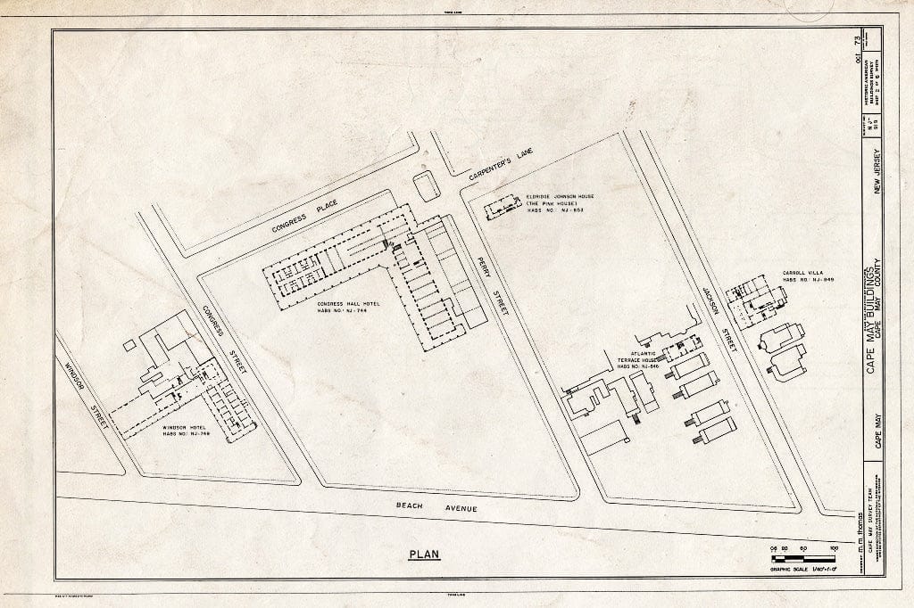 Blueprint HABS NJ,5-CAPMA,1- (Sheet 2 of 6) - Cape May Buildings, Cape May, Cape May County, NJ