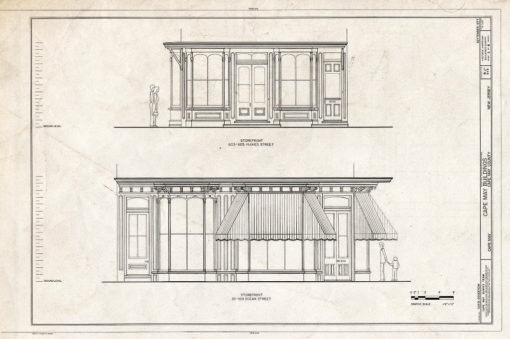 Blueprint HABS NJ,5-CAPMA,1- (Sheet 3 of 6) - Cape May Buildings, Cape May, Cape May County, NJ