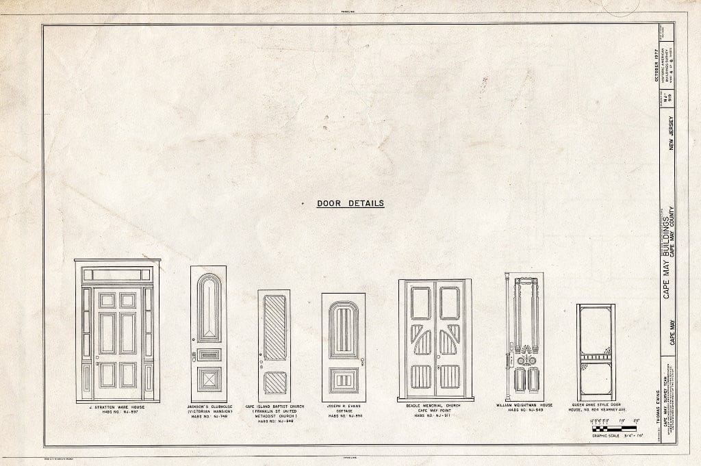 Blueprint HABS NJ,5-CAPMA,1- (Sheet 4 of 6) - Cape May Buildings, Cape May, Cape May County, NJ