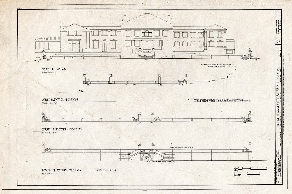 Blueprint HABS NJ,11-Print,26- (Sheet 4 of 12) - Drumthwacket, Italianate Garden, 344 Stockton Street (U.S. Route 206), Princeton, Mercer County, NJ