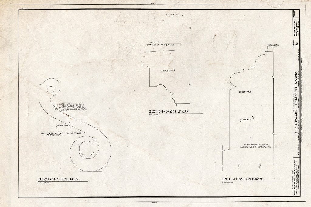 Blueprint HABS NJ,11-Print,26- (Sheet 5 of 12) - Drumthwacket, Italianate Garden, 344 Stockton Street (U.S. Route 206), Princeton, Mercer County, NJ