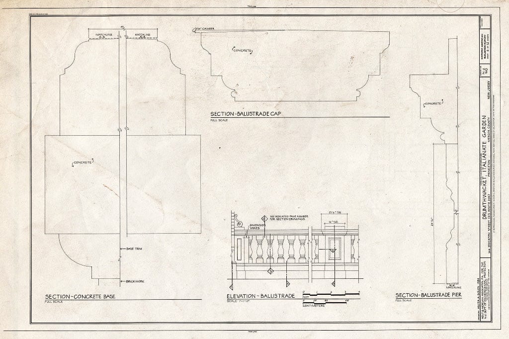 Blueprint HABS NJ,11-Print,26- (Sheet 6 of 12) - Drumthwacket, Italianate Garden, 344 Stockton Street (U.S. Route 206), Princeton, Mercer County, NJ