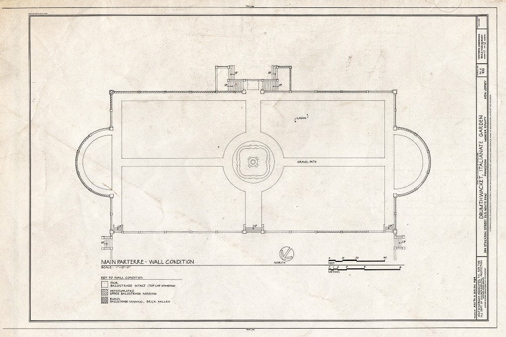 Blueprint HABS NJ,11-Print,26- (Sheet 11 of 12) - Drumthwacket, Italianate Garden, 344 Stockton Street (U.S. Route 206), Princeton, Mercer County, NJ