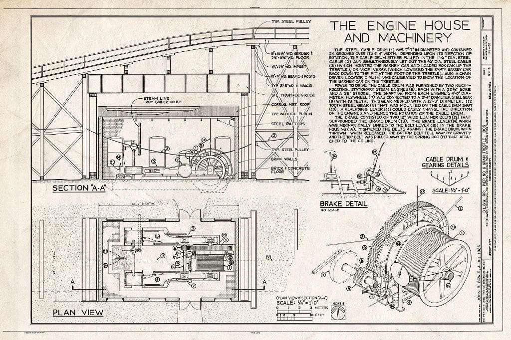 Blueprint HAER NJ,9-JERCI,5- (Sheet 3 of 3) - Delaware, Lackawanna & Western Railroad, Pier No. 6, Erie Lackawanna Railroad Yard, Jersey City, Hudson County, NJ