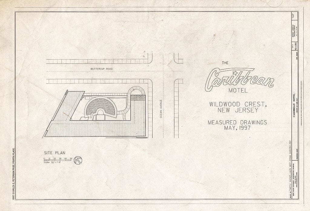 Blueprint HABS NJ,5-WILDWC,1- (Sheet 2 of 9) - Caribbean Motel, 5600 Ocean Avenue, Wildwood Crest, Cape May County, NJ
