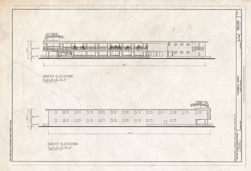 Blueprint HABS NJ,5-WILDWC,1- (Sheet 5 of 9) - Caribbean Motel, 5600 Ocean Avenue, Wildwood Crest, Cape May County, NJ