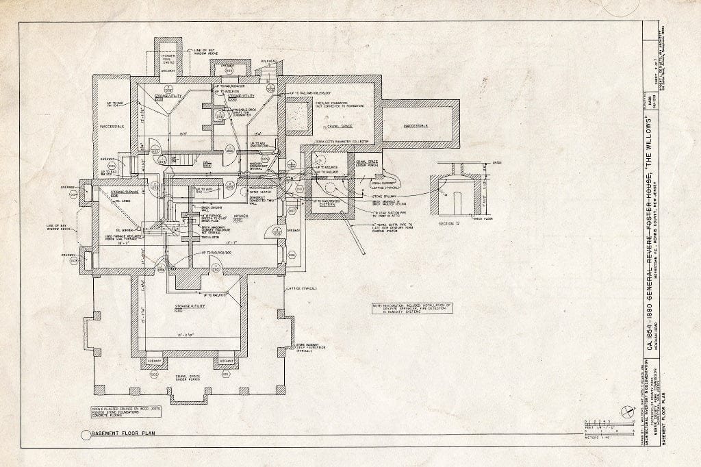 Blueprint HABS NJ,14-MORTO.V,3- (Sheet 2 of 7) - The Willows, Mendham Road, Morristown, Morris County, NJ