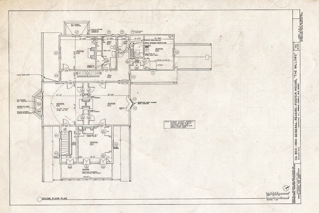 Blueprint HABS NJ,14-MORTO.V,3- (Sheet 4 of 7) - The Willows, Mendham Road, Morristown, Morris County, NJ