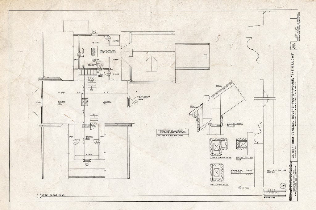 Blueprint HABS NJ,14-MORTO.V,3- (Sheet 5 of 7) - The Willows, Mendham Road, Morristown, Morris County, NJ
