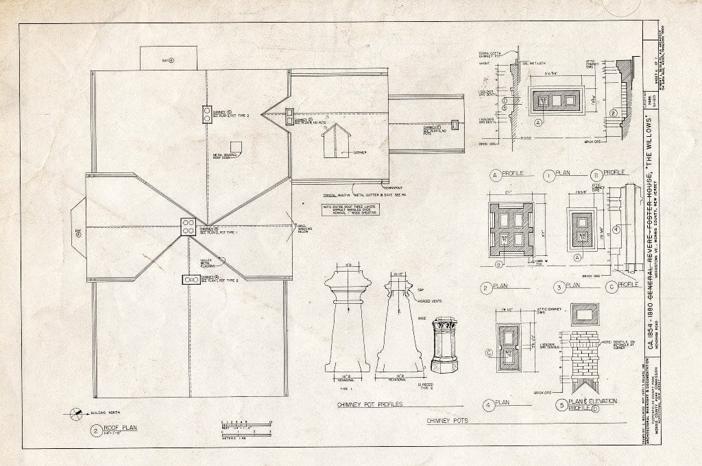 Blueprint HABS NJ,14-MORTO.V,3- (Sheet 6 of 7) - The Willows, Mendham Road, Morristown, Morris County, NJ