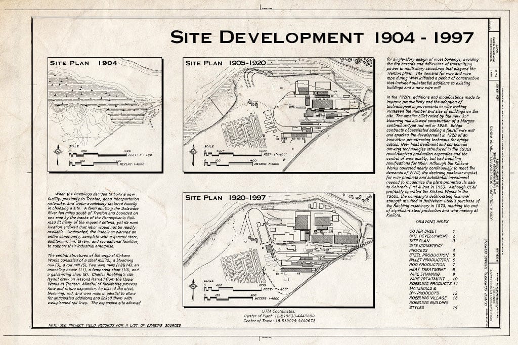 Blueprint HAER NJ,3-ROEBL,1- (Sheet 2 of 14) - John A. Roebling's Sons Company, Kinkora Works, Second & Hornberger Avenues, Roebling, Burlington County, NJ