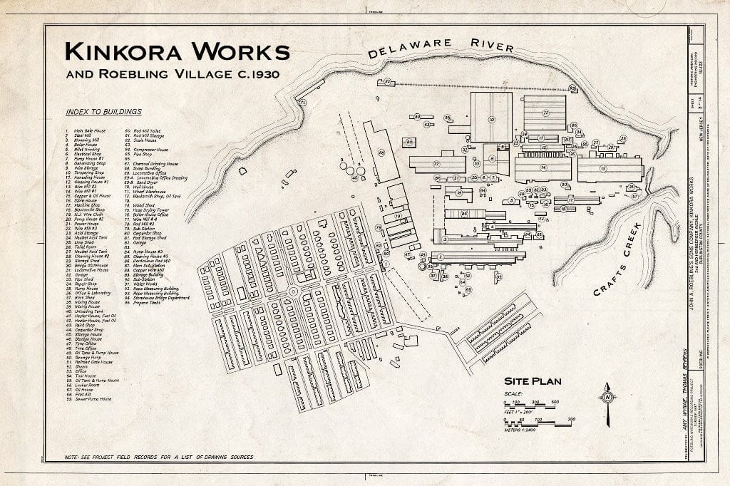 Blueprint HAER NJ,3-ROEBL,1- (Sheet 3 of 14) - John A. Roebling's Sons Company, Kinkora Works, Second & Hornberger Avenues, Roebling, Burlington County, NJ