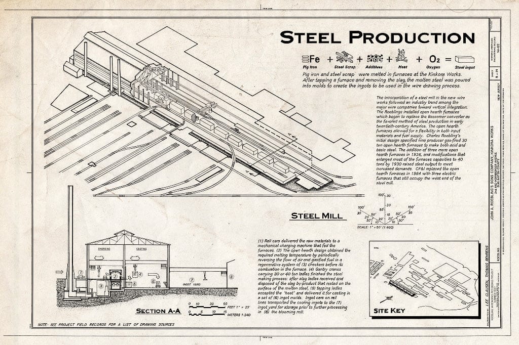 Blueprint HAER NJ,3-ROEBL,1- (Sheet 5 of 14) - John A. Roebling's Sons Company, Kinkora Works, Second & Hornberger Avenues, Roebling, Burlington County, NJ