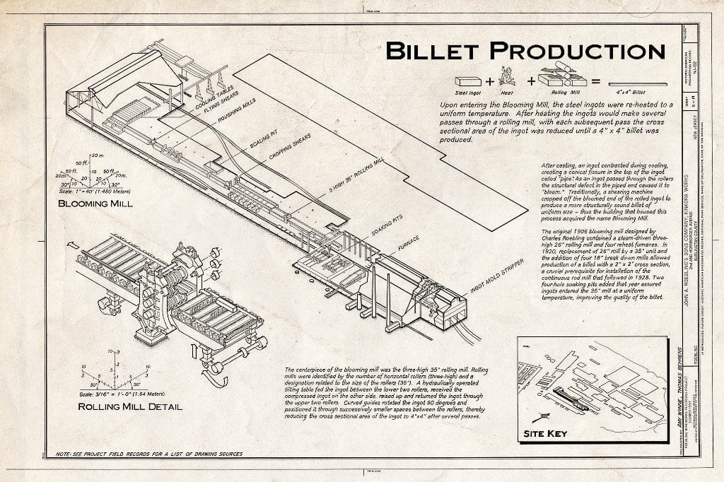 Blueprint HAER NJ,3-ROEBL,1- (Sheet 6 of 14) - John A. Roebling's Sons Company, Kinkora Works, Second & Hornberger Avenues, Roebling, Burlington County, NJ