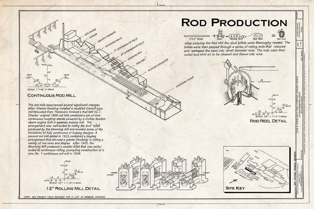 Blueprint HAER NJ,3-ROEBL,1- (Sheet 7 of 14) - John A. Roebling's Sons Company, Kinkora Works, Second & Hornberger Avenues, Roebling, Burlington County, NJ
