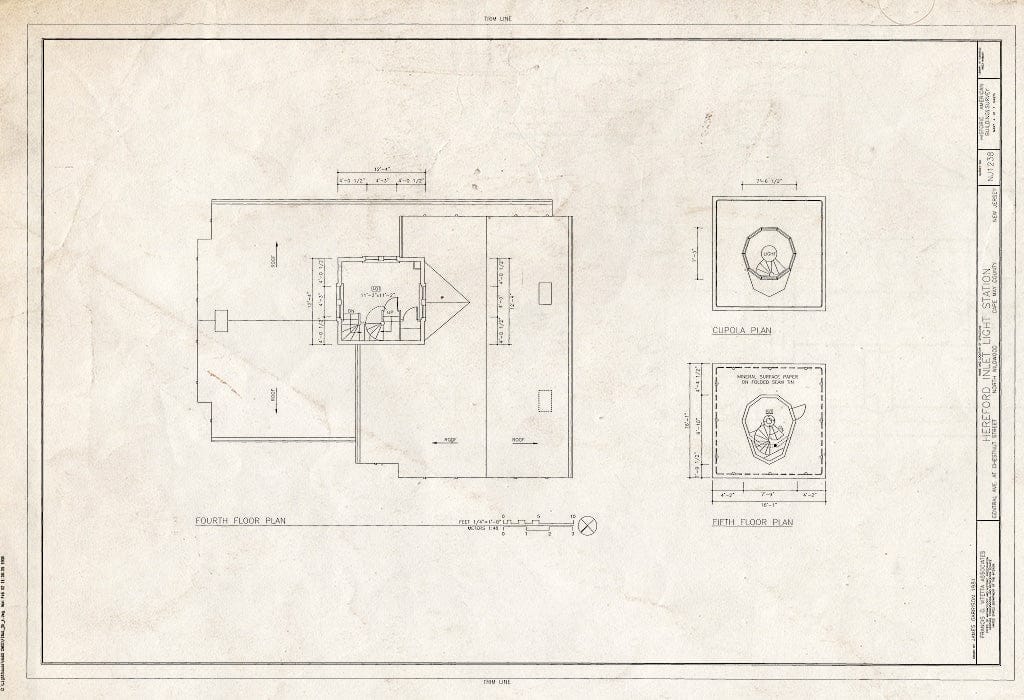 Blueprint HABS NJ,5-NWILDW,1- (Sheet 4 of 7) - Hereford Inlet Light Station, 154 Central Avenue, North Wildwood, Cape May County, NJ
