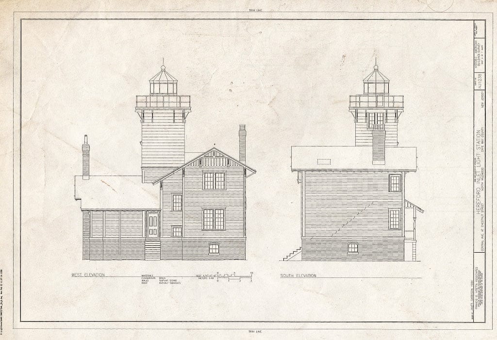 Blueprint HABS NJ,5-NWILDW,1- (Sheet 6 of 7) - Hereford Inlet Light Station, 154 Central Avenue, North Wildwood, Cape May County, NJ