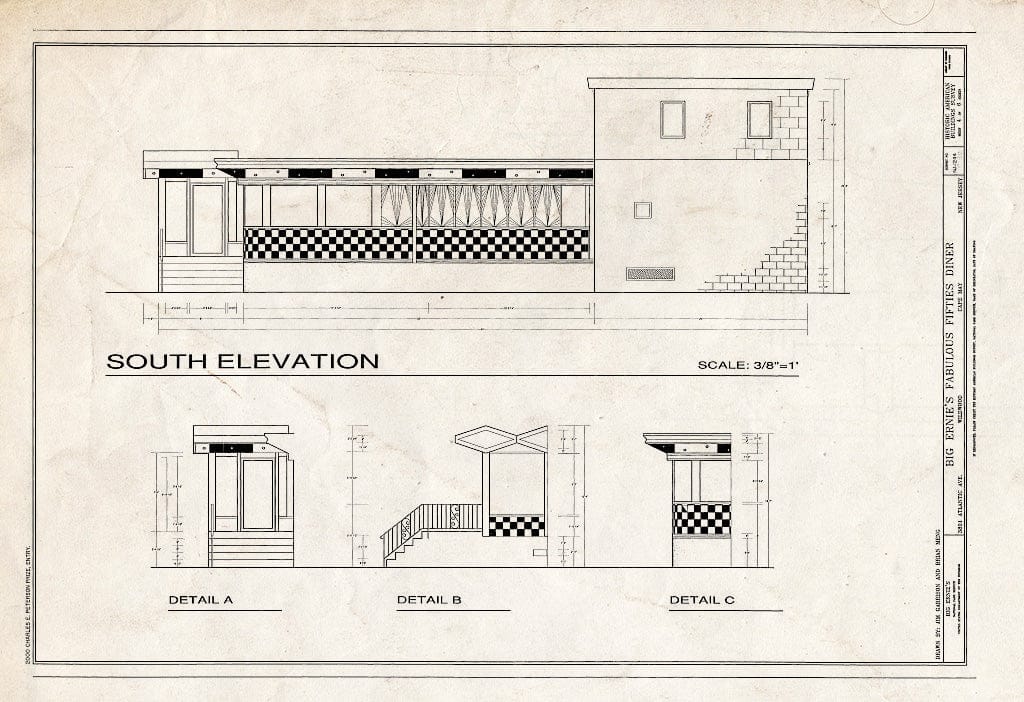 Blueprint HABS NJ,5-WILDWD,6- (Sheet 4 of 6) - Big Ernie's Fabulous Fifties Diner, 3801 Atlantic Avenue, Wildwood, Cape May County, NJ