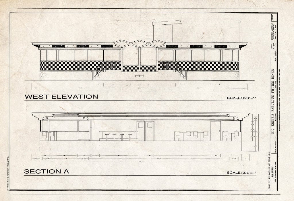 Blueprint HABS NJ,5-WILDWD,6- (Sheet 5 of 6) - Big Ernie's Fabulous Fifties Diner, 3801 Atlantic Avenue, Wildwood, Cape May County, NJ