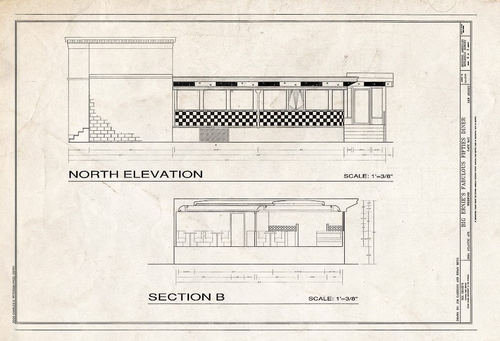 Blueprint HABS NJ,5-WILDWD,6- (Sheet 6 of 6) - Big Ernie's Fabulous Fifties Diner, 3801 Atlantic Avenue, Wildwood, Cape May County, NJ