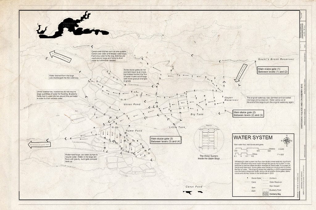 Blueprint HALS NJ-1 (Sheet 12 of 13) - Whitesbog Village & Cranberry Bog, Whitesbog Road, Pemberton, Burlington County, NJ