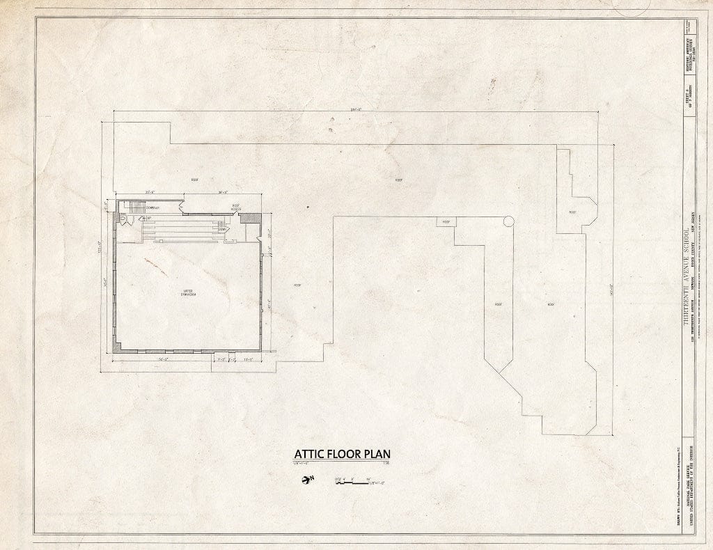 Blueprint HABS NJ-1246 (Sheet 6 of 7) - Thirteenth Avenue School, 131 Thirteenth Avenue, Newark, Essex County, NJ
