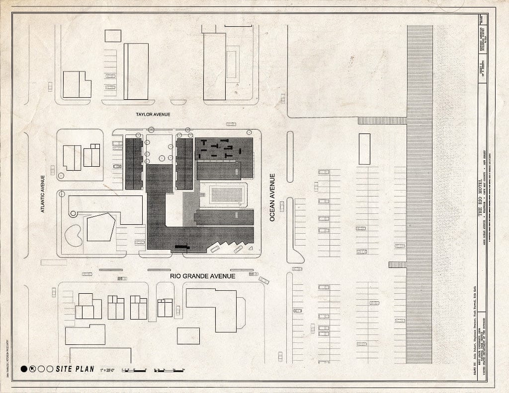 Blueprint HABS NJ-1249 (Sheet 2 of 9) - Rio Motel, 4810 Ocean Avenue, Wildwood, Cape May County, NJ