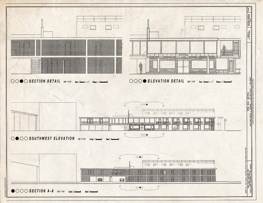 Blueprint HABS NJ-1249 (Sheet 6 of 9) - Rio Motel, 4810 Ocean Avenue, Wildwood, Cape May County, NJ