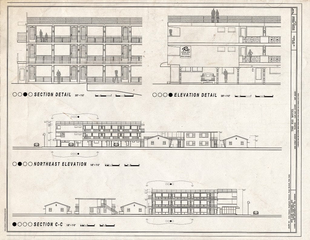 Blueprint HABS NJ-1249 (Sheet 9 of 9) - Rio Motel, 4810 Ocean Avenue, Wildwood, Cape May County, NJ
