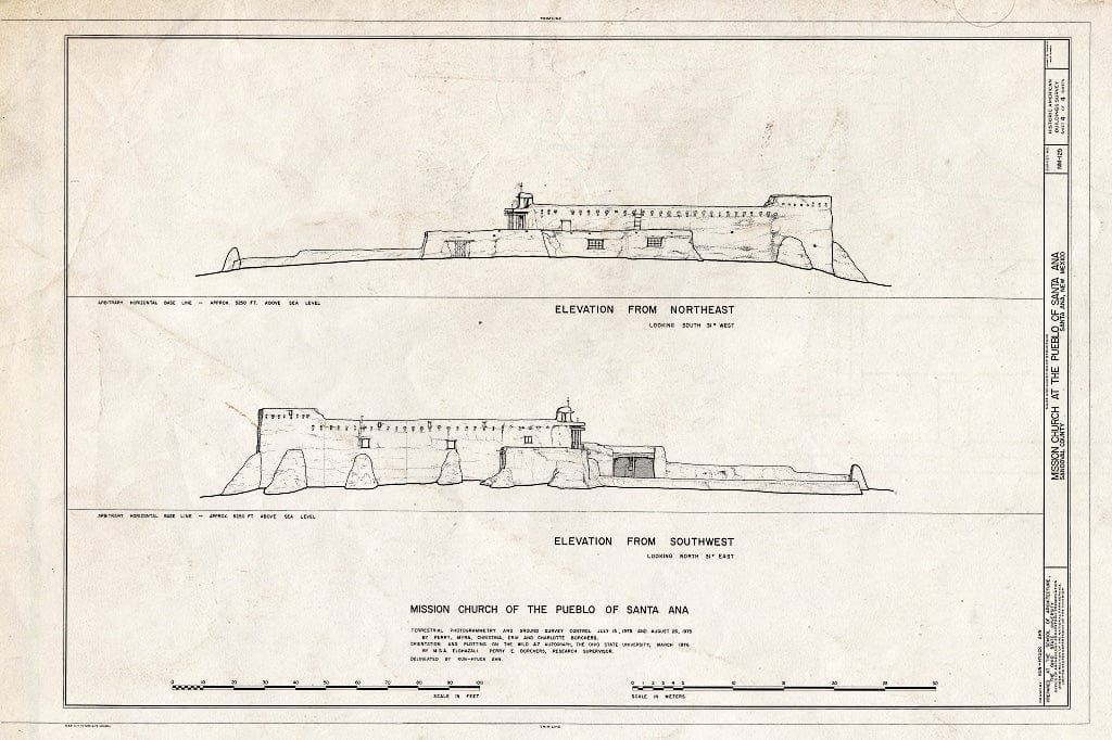 Blueprint HABS NM,22-SANAP,2- (Sheet 4 of 4) - Pueblo of Santa Ana Mission Church, Jemez River Vicinity, Santa Ana Pueblo, Sandoval County, NM