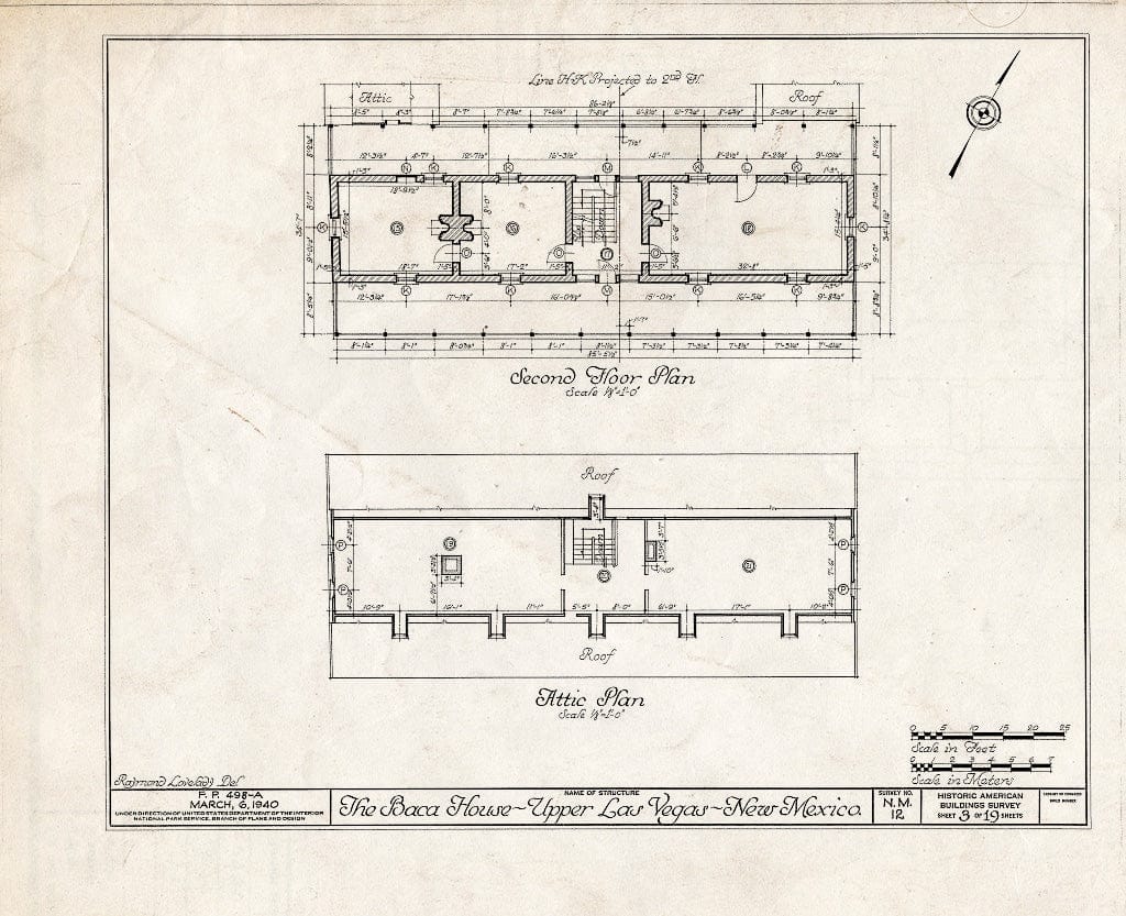 Blueprint HABS NM,24-LAVEG.V,1- (Sheet 3 of 19) - Don Jose Albino Baca House, Old Santa Fe Trail, Las Vegas, San Miguel County, NM