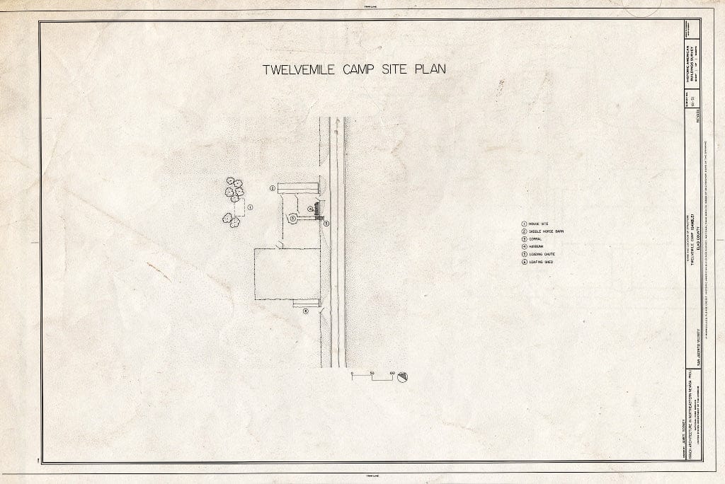 Blueprint Site Plan - Twelve Mile Camp (Gamble), Elko, Elko County, NV