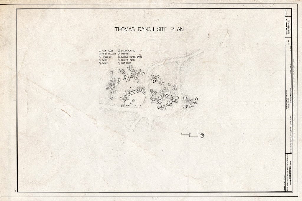 Blueprint Site Plan - Thomas Ranch, on Thousand Springs Creek, Near Gamble Ranch, Elko, Elko County, NV