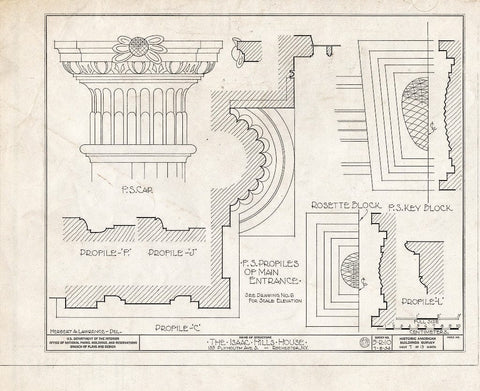 Blueprint HABS NY,28-Roch,8- (Sheet 7 of 13) - Isaac Hills House, 135 Plymouth Avenue South, Rochester, Monroe County, NY