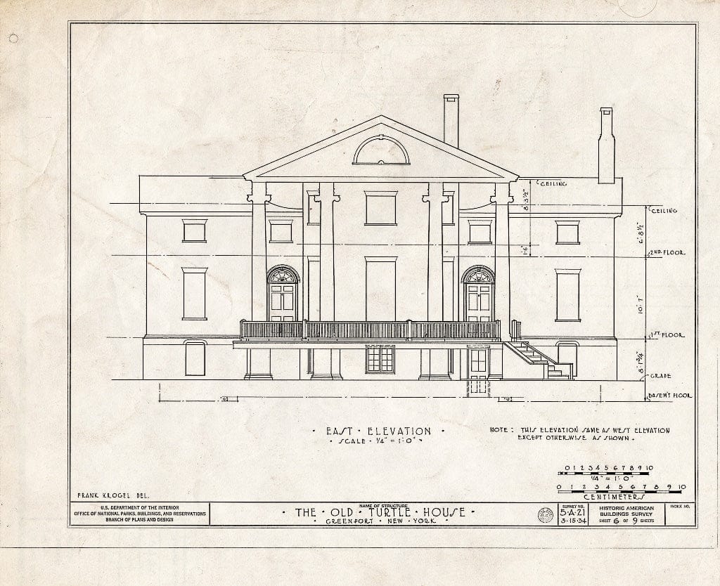 Blueprint HABS NY,11-GREPO,1- (Sheet 6 of 9) - Old Turtle House, Post Road, Greenport Center, Columbia County, NY