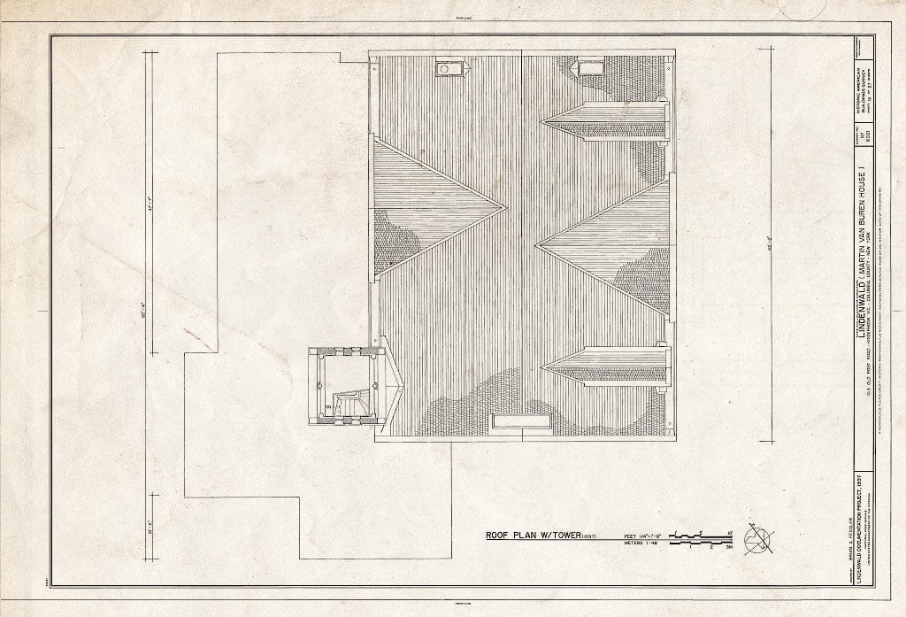 Blueprint HABS NY,11-KINHO.V,1- (Sheet 18 of 27) - Lindenwald, 1013 Old Post Road, Kinderhook, Columbia County, NY