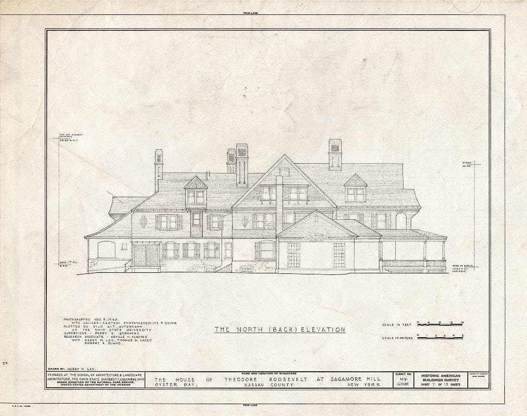 Blueprint HABS NY,30-OYSTB,2- (Sheet 7 of 13) - Sagamore Hill, Oyster Bay, Nassau County, NY